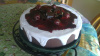 One Layer Cherry Topped Cake